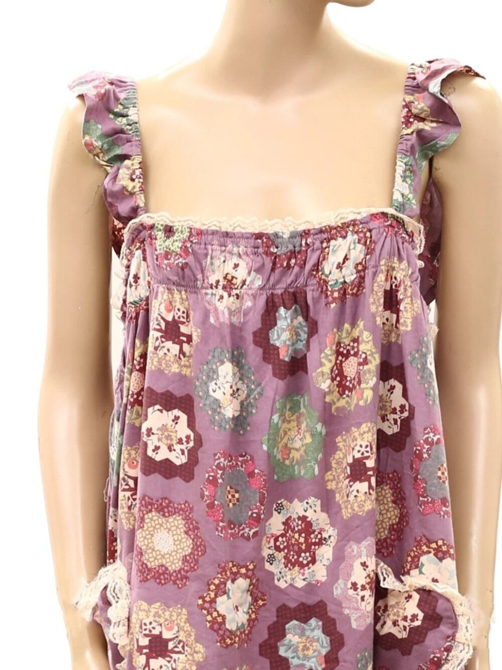 Urban Outfitters Out From Under Hearts Desire Lace Trim Lounge Dress XL 290194 - Picture 5 of 7